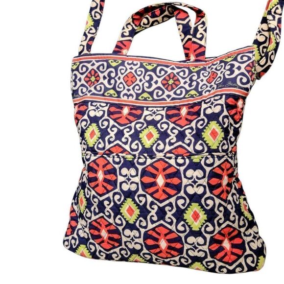 Vera Bradley Rare Retired Sun Valley Two Way Tote Crossbody Purse Large Bag - Picture 4 of 12